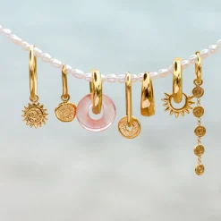 Sun Seeker Oval Hoop Set Baby Gold