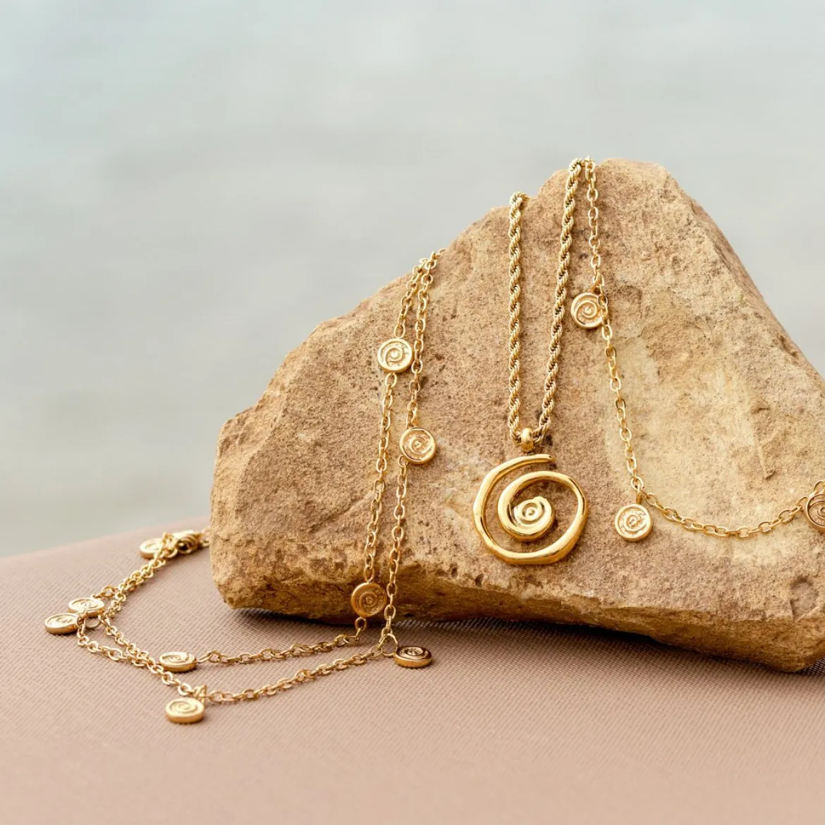 Swirl'n Double Anklet Roségold