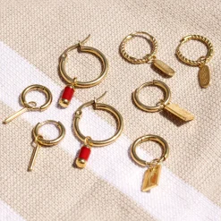 The Spine Hoop Set Baby Roségold