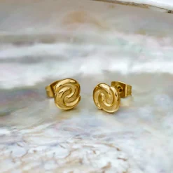 Tides of Time Studs Gold