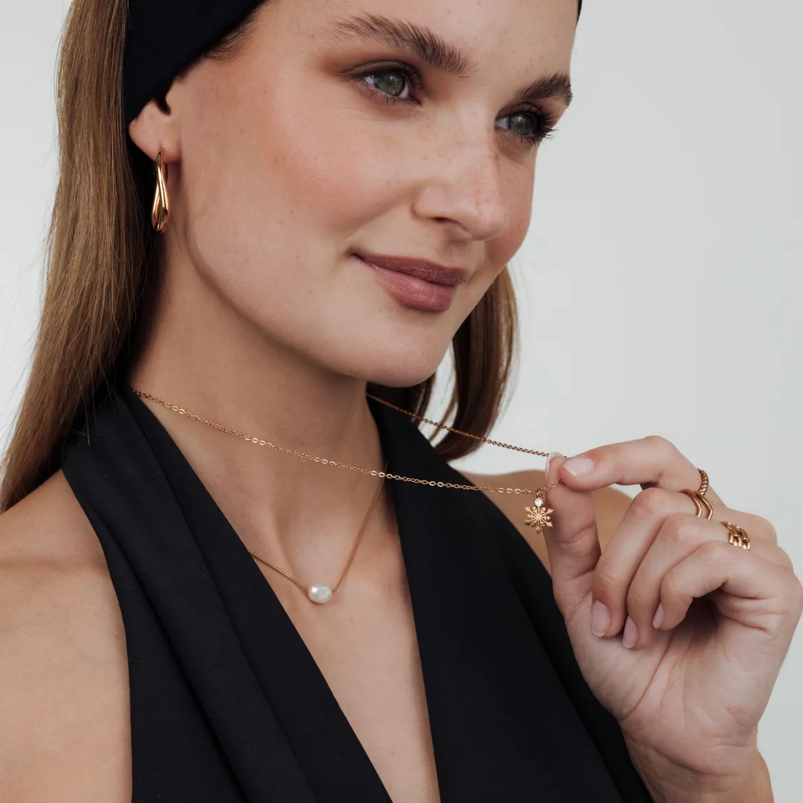 Timeless Oval Hoops Roségold