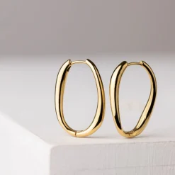 Timeless Oval Hoops Silber