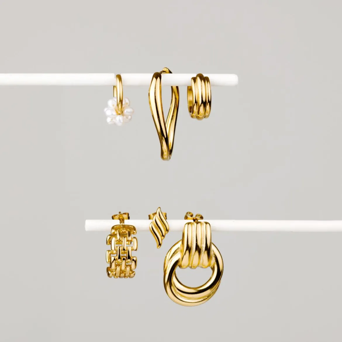 Timeless Oval Hoops Silber