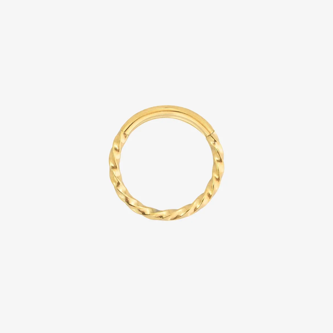 Twisted Click Piercing Ring Gold