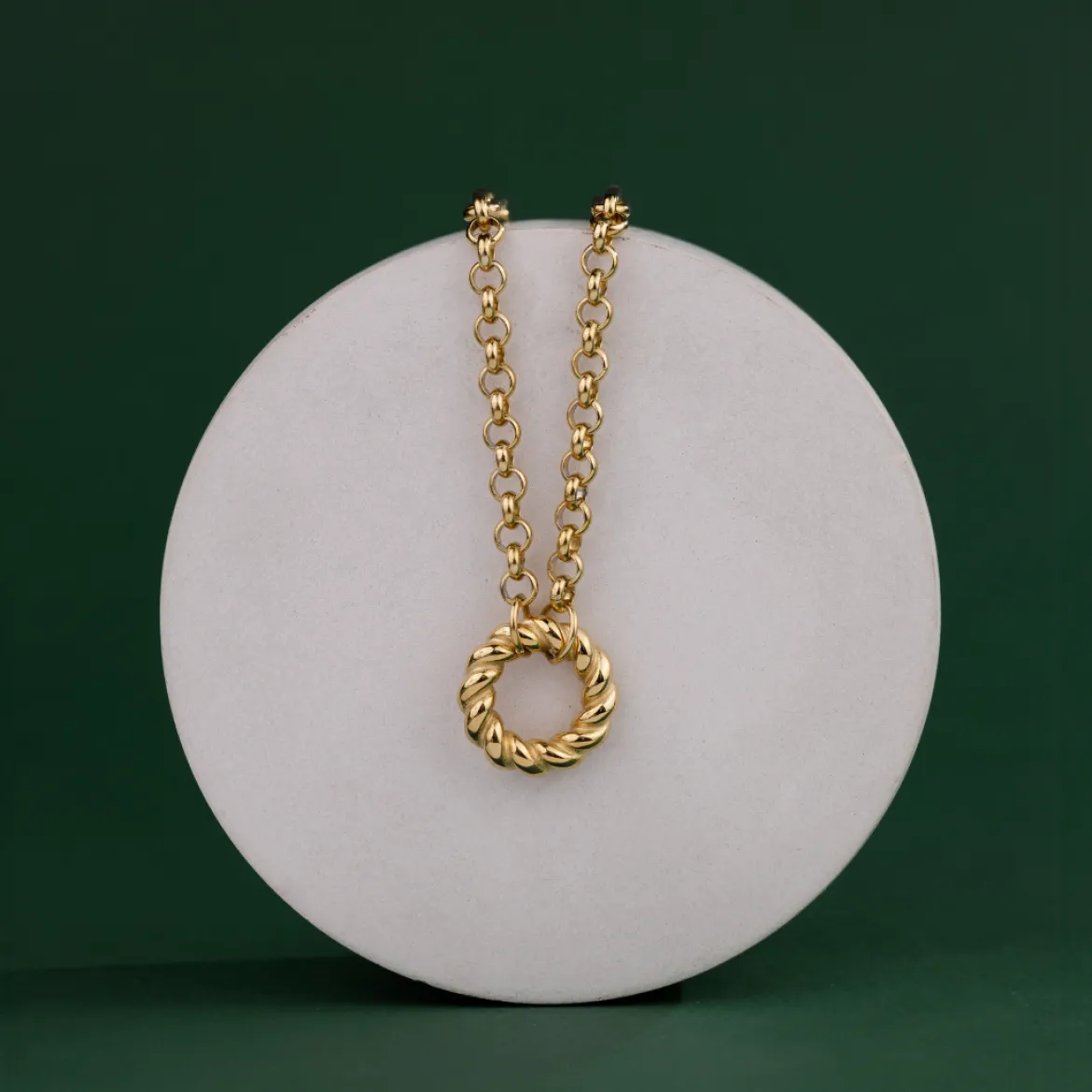 Twisted Donut Necklace Roségold