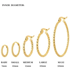 Twisted Hoop Bundle Small Gold