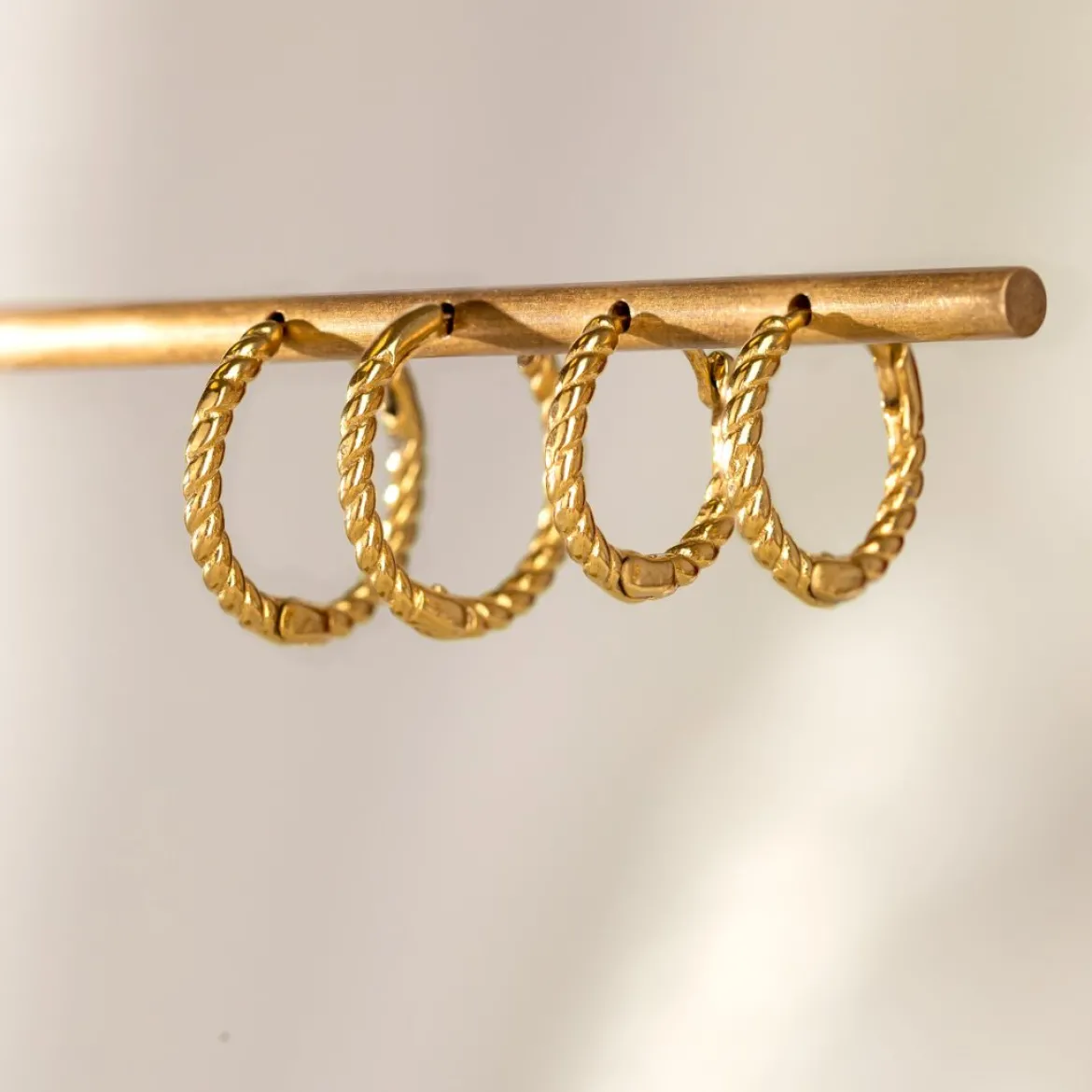 Twisted Hoop Bundle Small Roségold