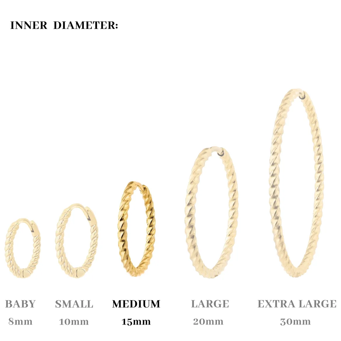 Twisted Hoop Set Medium