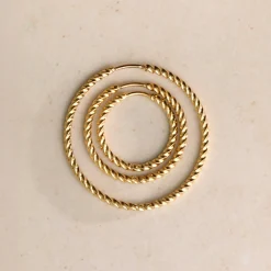 Twisted Hoops Large Silber