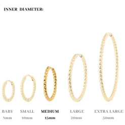 Twisted Hoops Medium Gold