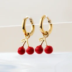 Very Cherry Hoop Set Baby Roségold