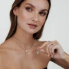 Vintage Heart Rope Chain Necklace Set Silber