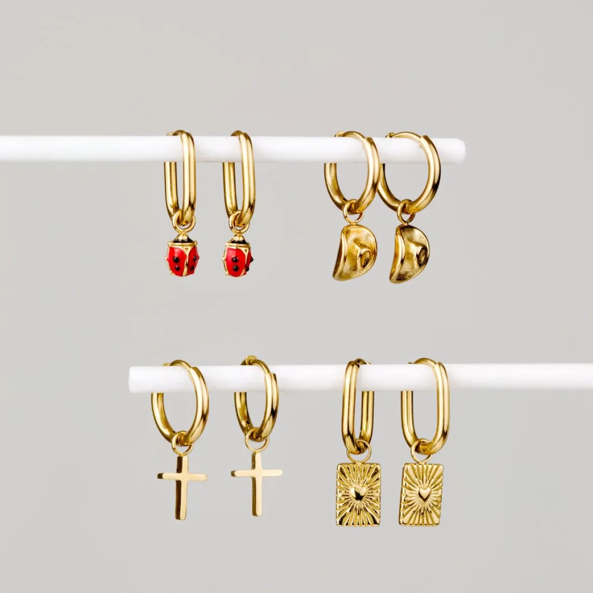 Yeehaw Hoop Set Small Silber