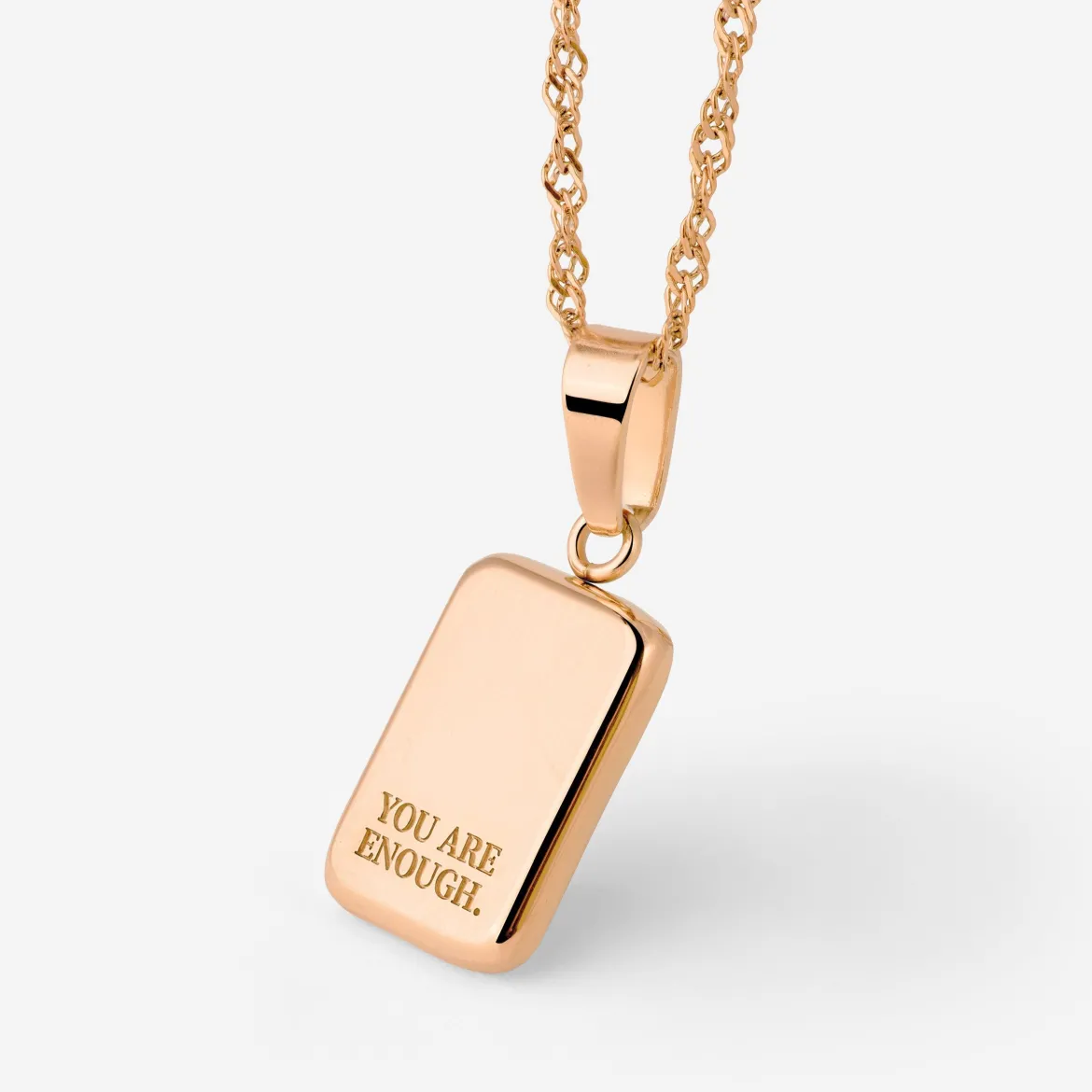 You are enough Necklace Roségold