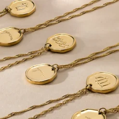 Zodiac Necklace – Aquarius / Wassermann Silber