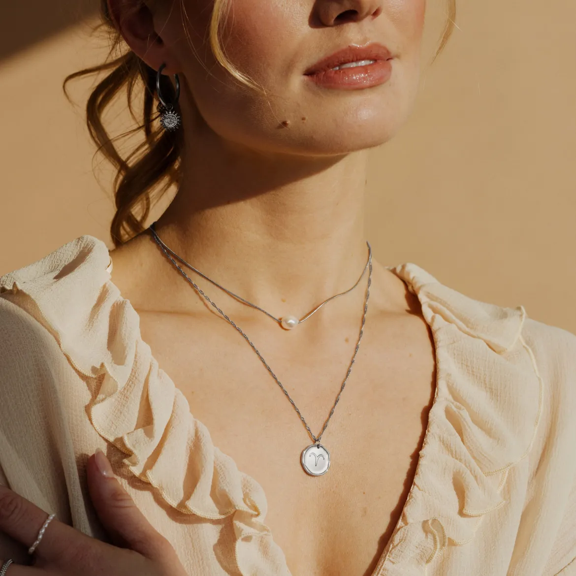 Zodiac Necklace – Aries / Widder Silber