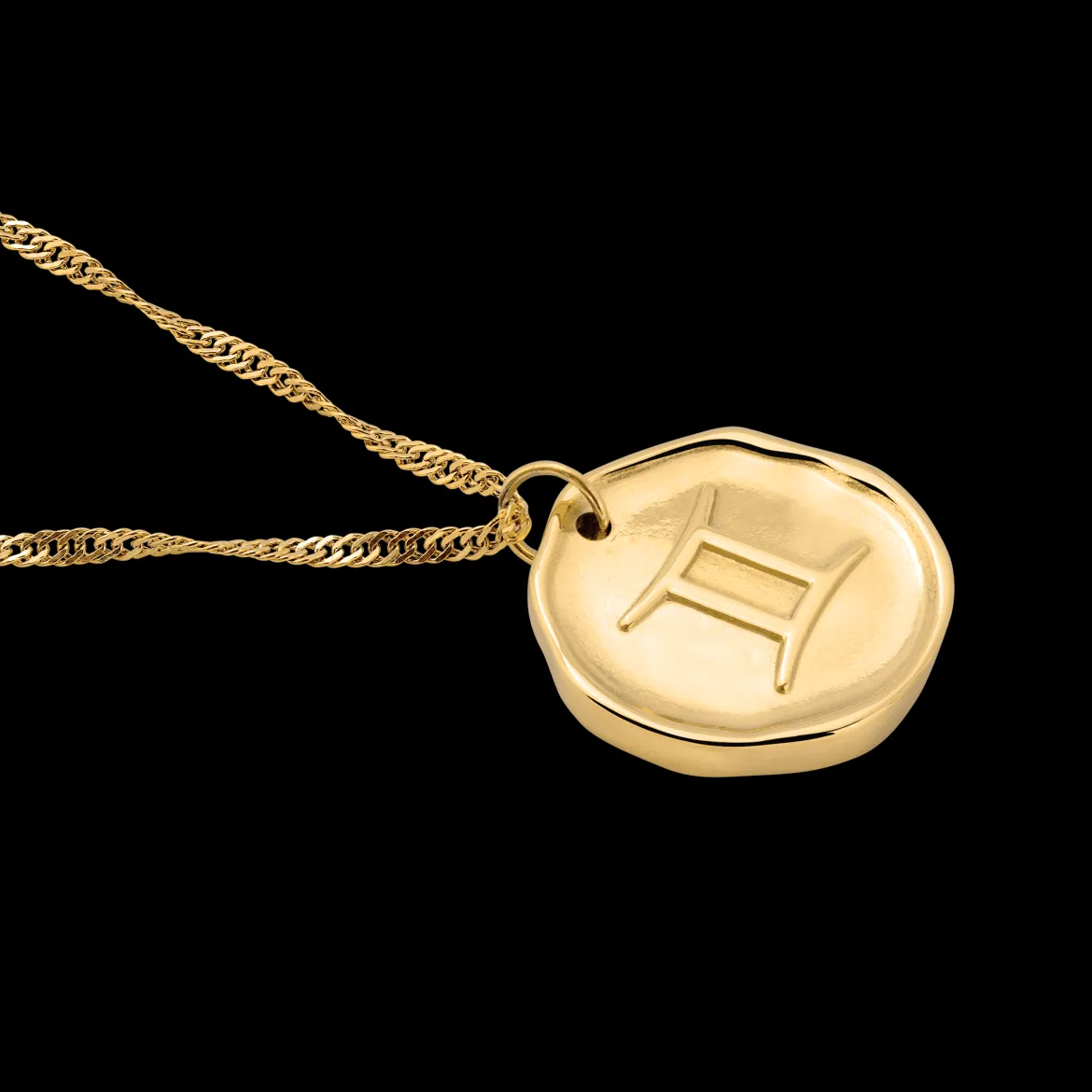 Zodiac Necklace – Gemini / Zwilling Gold