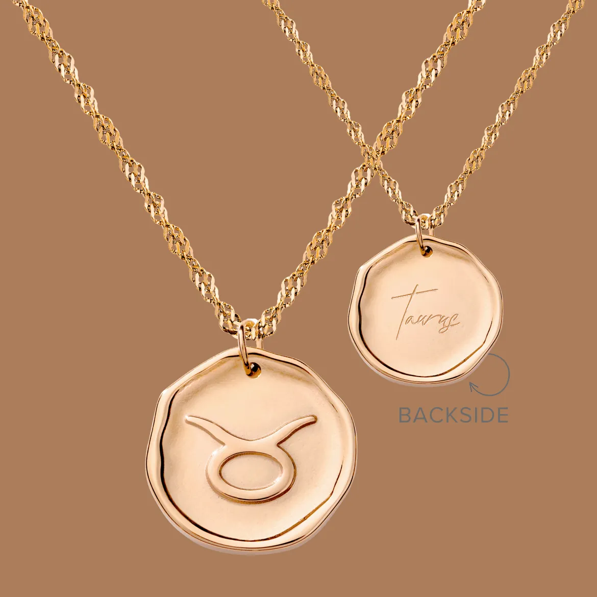 Zodiac Necklace – Taurus / Stier Roségold