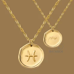 Zodiac Necklace Gold - Steinbock