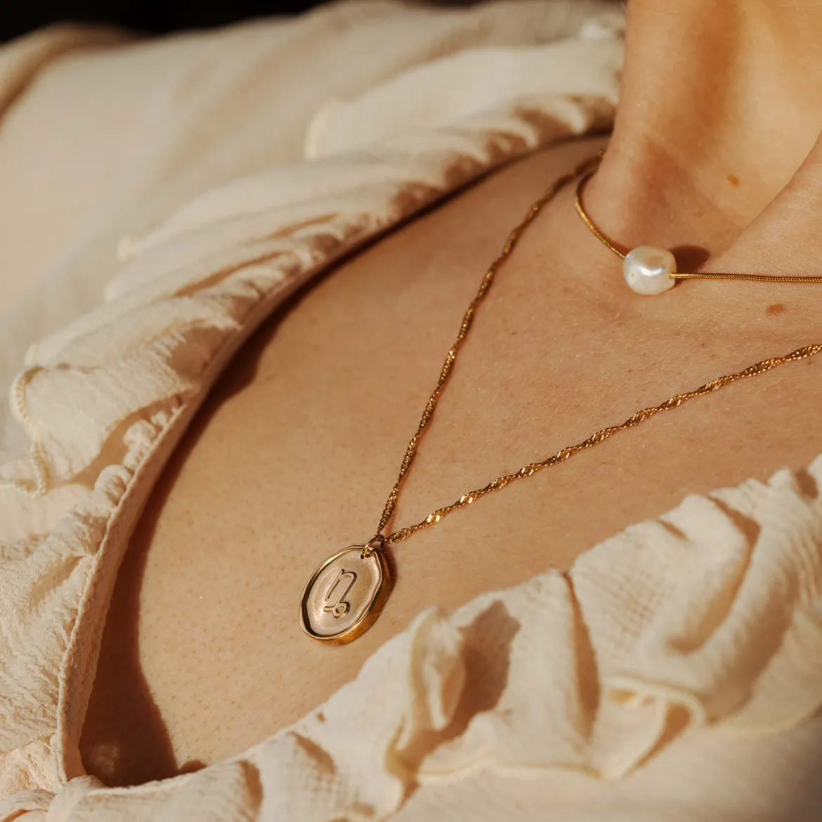 Zodiac Necklace Roségold - Steinbock